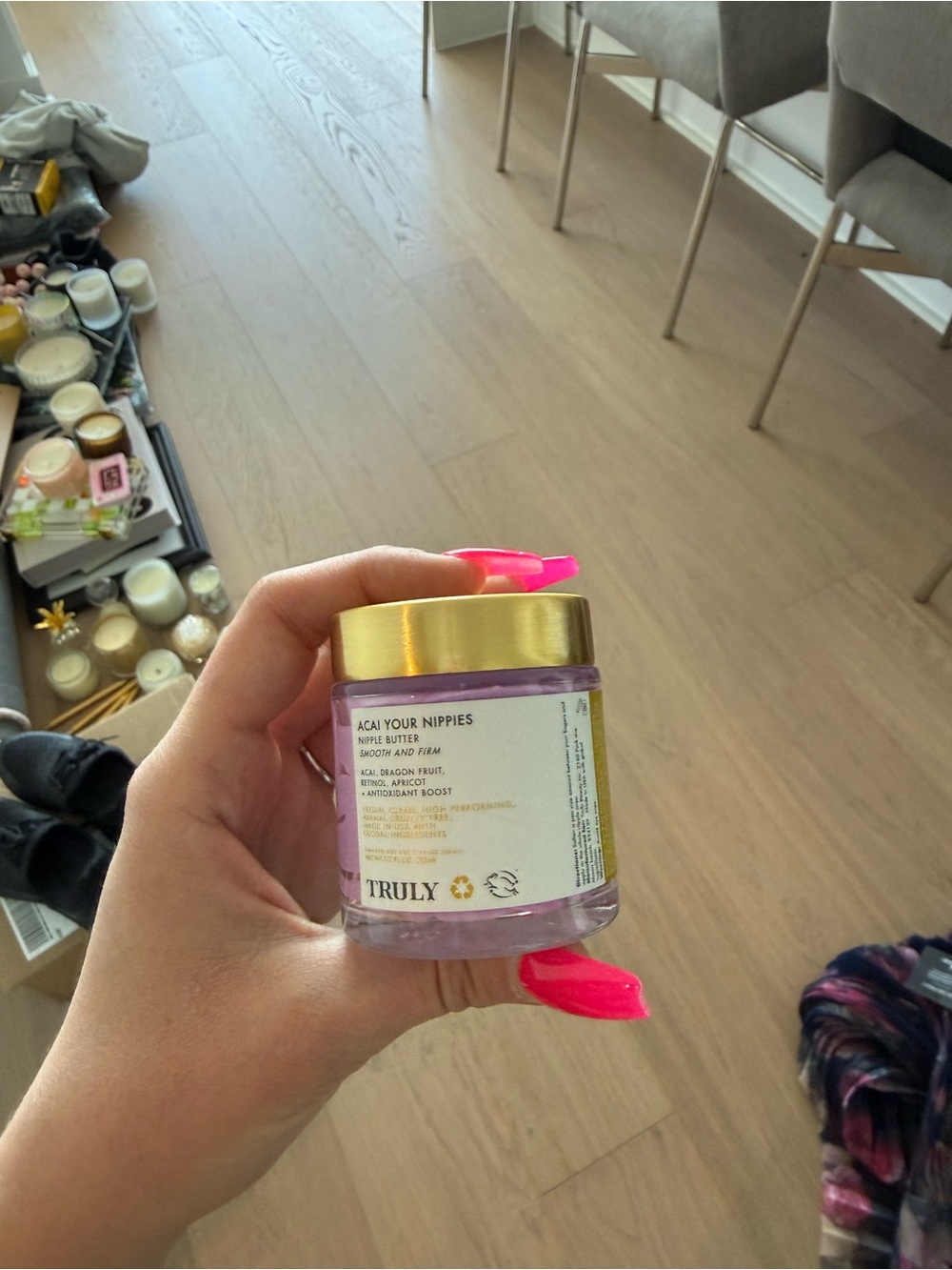 TRULY Purple Jar with Gold Lid Nourishing Butter